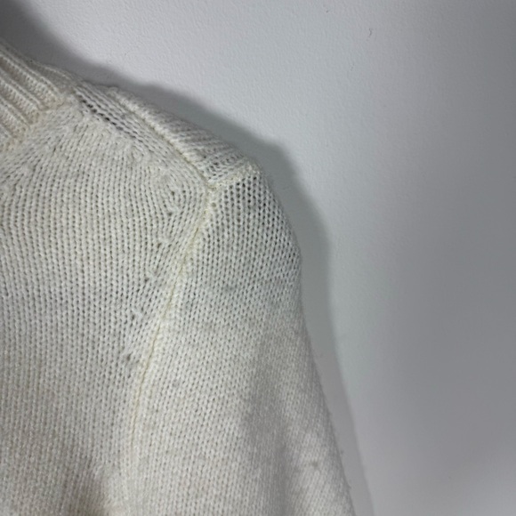 Moth Marina White Bell Sleeve Wool Blend Sweater Size Small - Picture 4 of 10